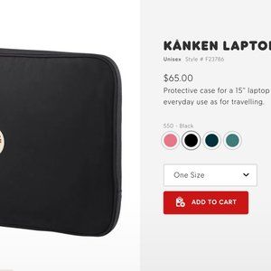Fjallraven Kanken 15’’ inch laptop case.